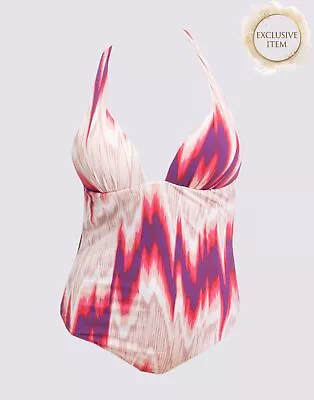 RRP€600 MISSONI MARE One-Piece Swimsuit IT44 US8 UK12 L Wave Criss Cross Back • $52.29