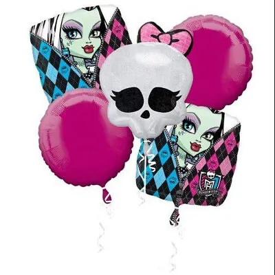 Monster High Foil Mylar Balloons Bouquet (5pc) • $15.99