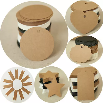 £2.69 • Buy 100 Blank Thank You Craft Kraft Paper Hang Tags Price Gift Cards Wedding Label