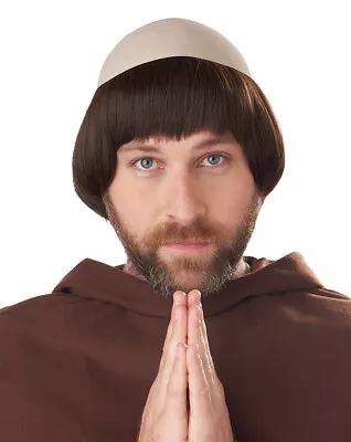 Medieval  Priest Friar Wig With Bald Cap Adult Costume • $18.88