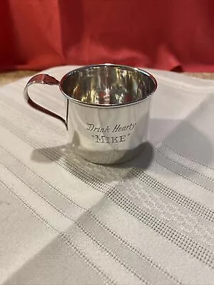 Vintage Sterling Silver Baby Cup By Plymouth Rosebud “ Drink Hearty “ Mike “ 57g • $48.88