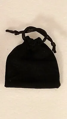 1 X 3  / 8cm Black Velvet Bag With Draw String • £1.29