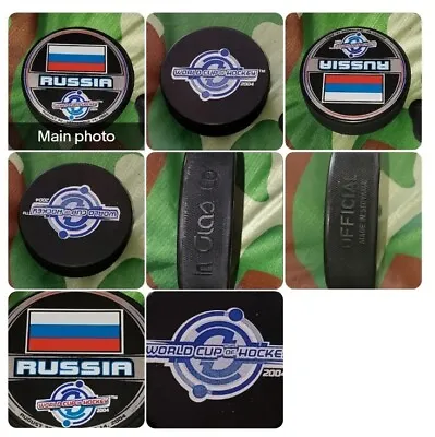 Team Russia 🇷🇺 2004 World Cup Of Hockey Inglasco Puck Made In Slovakia 🇸🇰  • $27