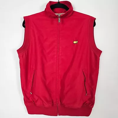 Vintage Magnolia Lane Masters Golf Mens Medium Sleeveless Full Zip Red Vest • $19.99