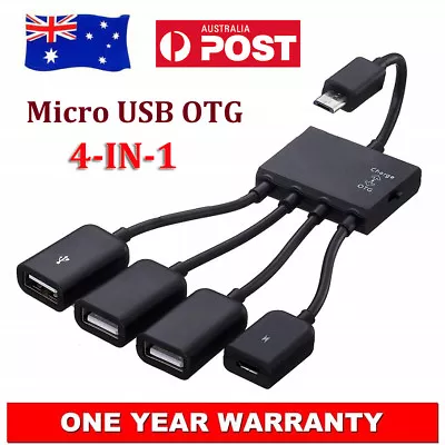 4 In 1 Micro USB OTG Charge HUB Cable For Samsung Galaxy S6 S6 Edge SM-G920 G925 • $9.78