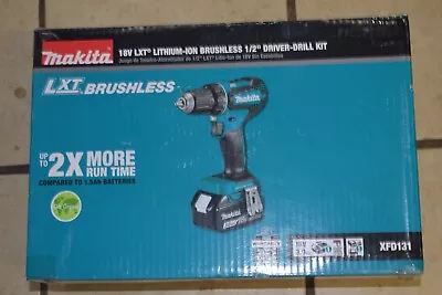 Makita XFD131 18V LXT® Lithium‑Ion Brushless Cordless 1/2  Driver‑Drill Kit • $123