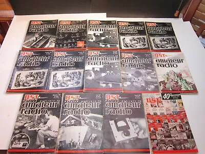 Vintage 1955 QST Amateur Radio Magazines 14 Issues  WITH 40TH ANNIVERSARY #BR6 • $21.60