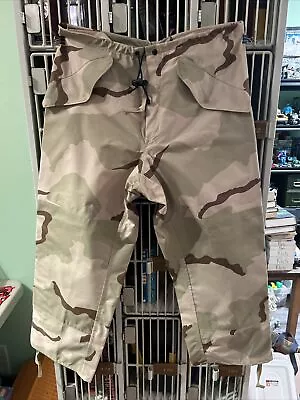 Army Gore-Tex Trousers Extended Cold Weather Desert Camo Men Sz Medium Short • $19.99