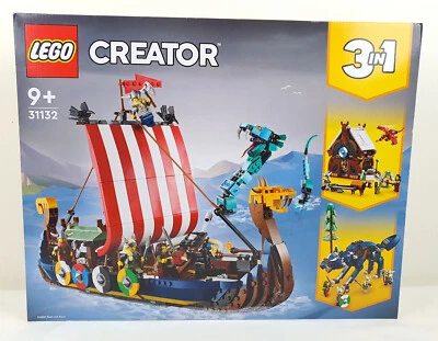£107.11 • Buy LEGO 31132 Creator 3-in-1 Viking Ship And The Midgard Serpent - New & Sealed