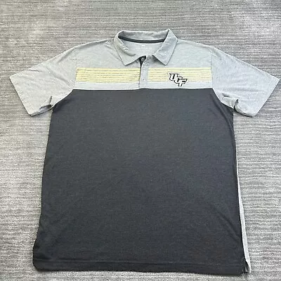 UCF Knights Polo Shirt Mens XL Extra Large Gray Black Collegiate Football Adult • $13.48