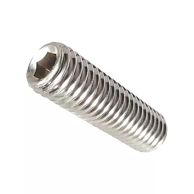 3/8-24 X 3/8  Grub Screws Allen Socket Set Screw Stainless Steel Qty 10 • $9.29