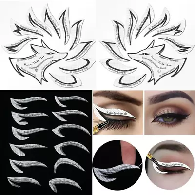 £1.89 • Buy 48pcs Eyeliner Eyeshadow Stencils Makeup Template Sticker Shaper Makeup Tool 