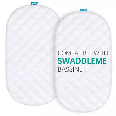 Bamboo Bassinet Mattress Cover Fits For SwaddleMe By Your Side Sleeper 2 Pack • $16.19