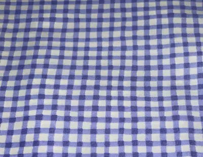 1/2 Yd Vintage Blue White Check Gingham Cotton Fabric Concord 7 Checks An Inch • $3.65