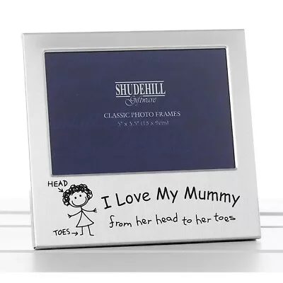 I Love My Mummy Silver Photo Picture Frame Mother's Day Birthday  Gift 5 X3.5 • £4.99