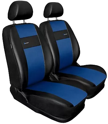 Front Seat Covers Fit Vauxhall Vectra C Black/blue  Leatherette • $49.76