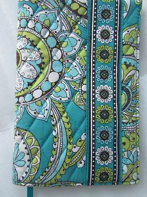 Vera Bradley Book Cover Jacket Paisley Peacock Blue Green Bible Small 7.5” X 5” • $19.99