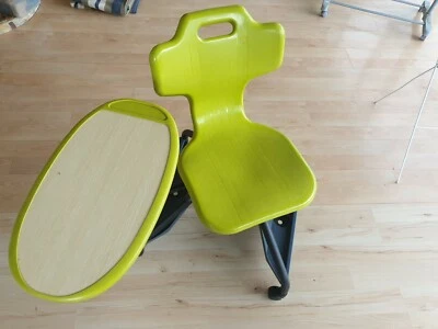 $16.99 • Buy Bright Green Chair With Swivel Desk Bizfurn Express