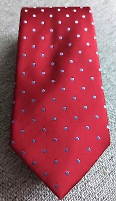 M&S Silk Polkadot Tie (Red) • £10
