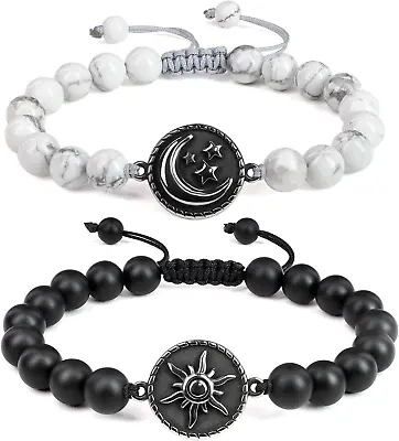 My Sun And Stars Moon Of My Life Stone Couples Bracelets • $35.99
