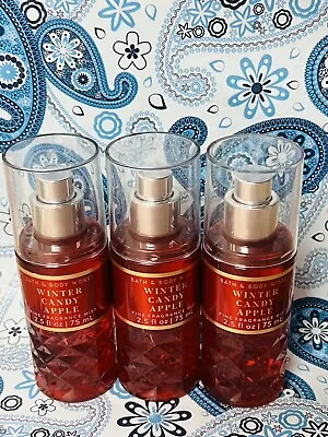 3 Bath & Body Works Winter Candy Apple Travel Size Fragrance Body Mist 2.5 Oz • $19.99