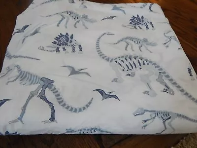 Full Flat Sheet Pottery Barn Kids Dinosaur Organic Cotton GLOW Dino Bones • $18