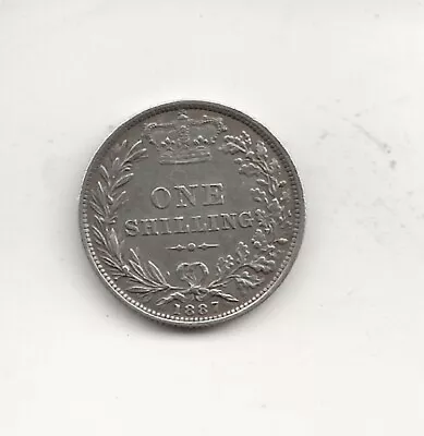 1887 Victoria Young Head 0.925 Silver One Shilling Coin • £60