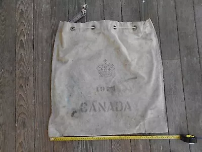 Old Vintage 1974 Heavy Canvas Mail Bag Canada Post • $18.95