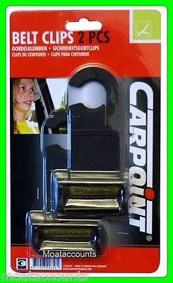 A Pair Of Seat Belt Safety Clip [SKK1] Black Seat Belt Clips For Cars Vans Etc. • £9