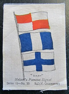£2.95 • Buy BDV Cigarette Silks Card Post Ww1 1921 Military Nelsons Famous Signal   MAN  
