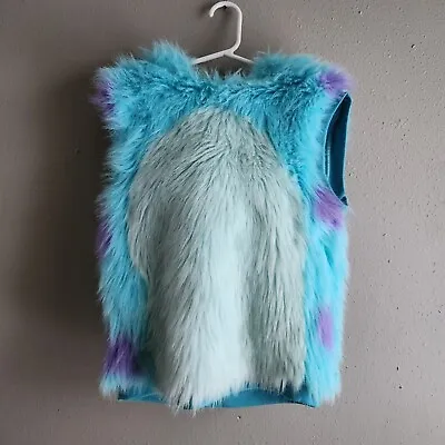 Disney Monsters Inc Sulley Costume Sully Fur Hood VEST Size 2t 3t 4t Child • $34.99