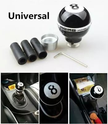 8 Billiard Shape Aluminum Alloy 8/10/12mm Hoses Black Car Gear Shift Knob Ball  • $19.49