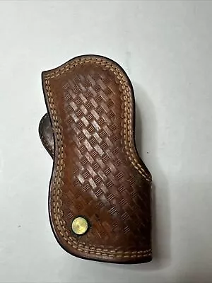 Vintage Brown Leather Ted Blocker Right RH Colt 1911? Holster FSM • $89.95