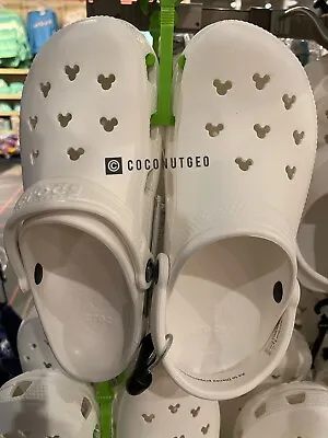 2022 Disney Parks Mickey Mouse Ears White Adult Clogs Crocs Size M4/W6 • $74.90