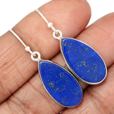 Natural Lapis Lazuli 925 Sterling Silver Earrings Jewelry CE24081 • $11.99