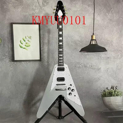 Flying V Electric Guitar 6 Strings Mahogany Body&Neck HH Pickups Chrome Hardware • $264.10