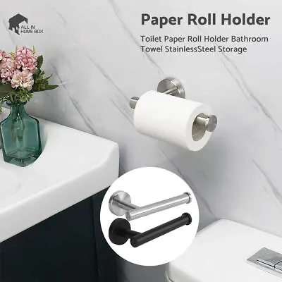 $16.12 • Buy 2x Toilet Paper Roll Holder Bathroom Towel SUS 304 Storage Hook Wall Mounted