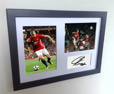 Signed Zlatan Ibrahimovic Manchester United Autograph Photo Picture Man U Utd A4 • £25