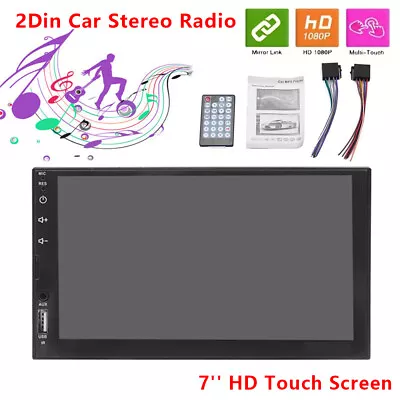 2Din Car Stereo Radio 7'' HD Touch Screen Mirror Link MP5 Player Bluetooth FM/TF • $88.99