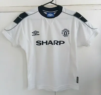 Manchester United Original Sharp 1999 Away 134cm Child Aged 10 Football Shirt.  • £24.99