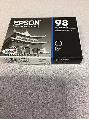 Genuine  Sealed  Epson T98 Black High Yield Ink Cartridge Stamped Dates 03/2019 • $25