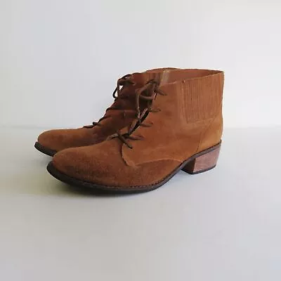 Matisse Womens Size 8 Price Brown Tan Suede Leather Laced Booties • £36.96