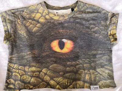 £8.99 • Buy Topshop Tee And Cake Cropped Top Dinosaur Eye Print Size 8 Pre Loved