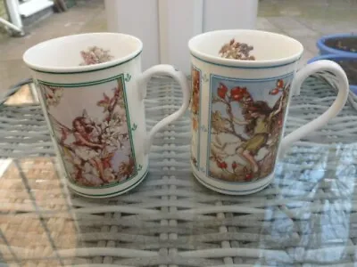 2 X DANBURY MINT THE FLOWER FAIRIES MUGS • £18