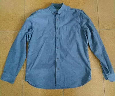 M&S Marks And Spencer Laundered Oxford Shirt In Blue Size M Regular Fit Vgc • £2.50