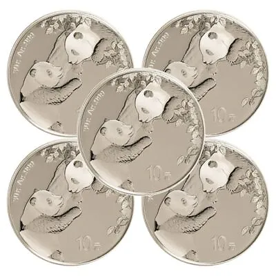 2023 30 Gram Chinese Silver Panda Coin (BU - Lot Of 5) • $186.69