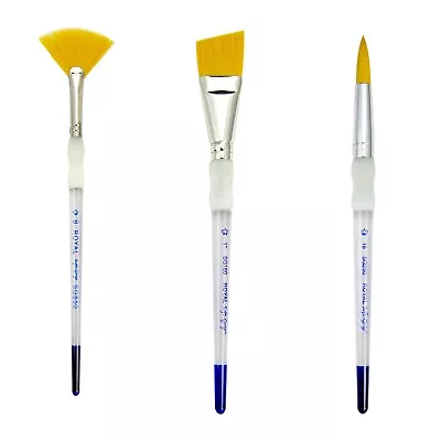 Royal & Langnickel Soft Grip Gold Taklon Paint Brushes For Watercolour & Acrylic • £3.99