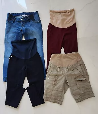 Lot Of 4 Maternity Pants. Denim Shorts Casual Office  Size Small XS  2 • $17