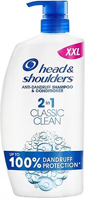 Head & Shoulders Anti-Dandruff Shampoo 2in1 Classic Clean 1000ml VALUE PACK.... • £7.10