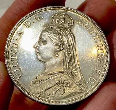 1887 Silver Proof Crown Hairlines Very Rare • £900